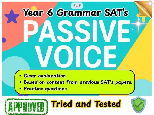 The Passive Voice- Year 6 SAT'S SPAG - GRAMMAR Worksheet