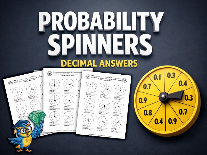 Probability Spinners Decimals KS2 KS3