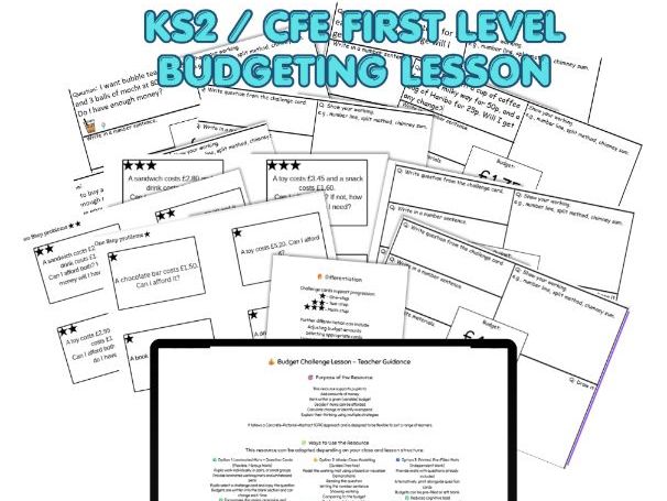 Budgeting – Differentiated Challenge Cards & Working Mats
