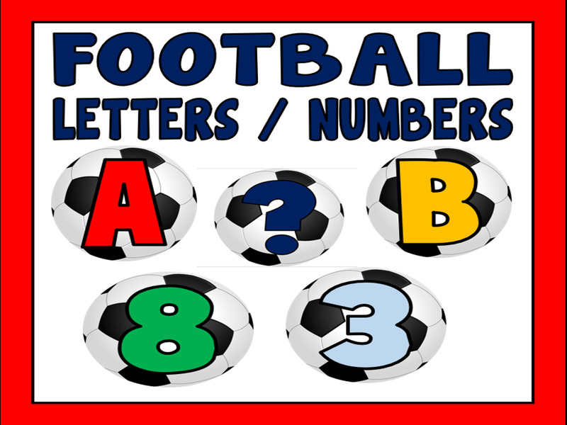 FOOTBALL LETTERING - LETTERS, NUMBERS, PUNCTUATION