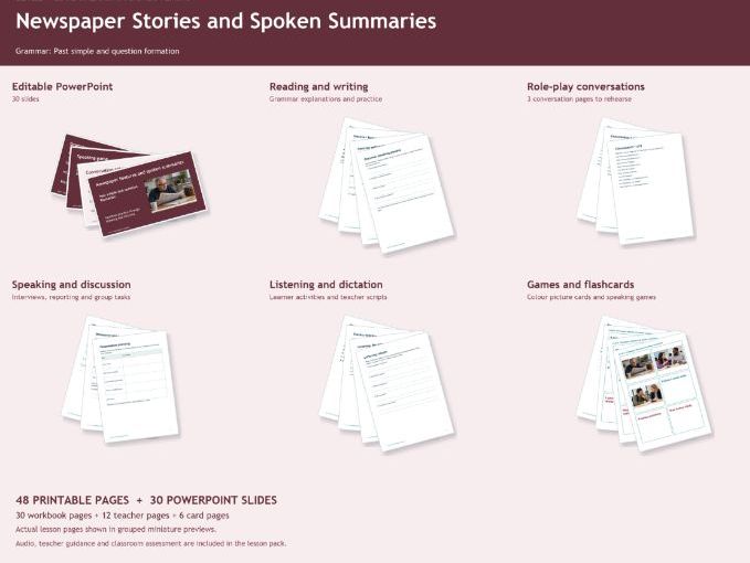ESOL EAL News Stories And Past Simple
