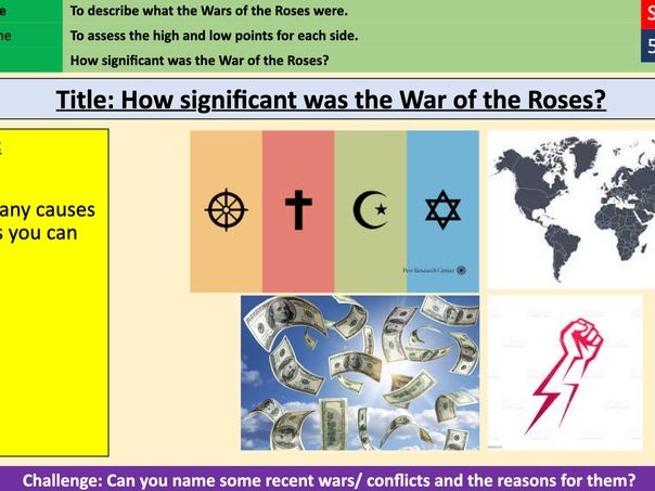 1. Wars of the Roses - The Tudors - KS3 History Lesson Plan