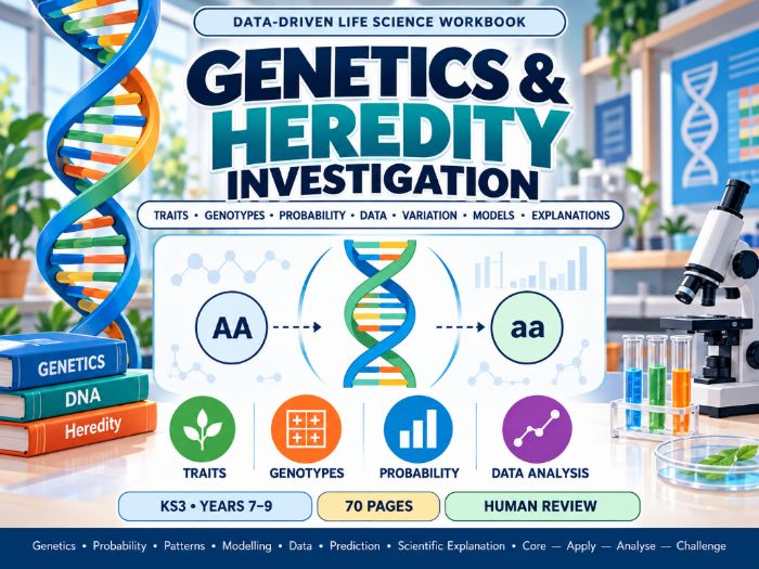 Genetics & Heredity Investigation – KS3 Biology Worksheets 70 Pages