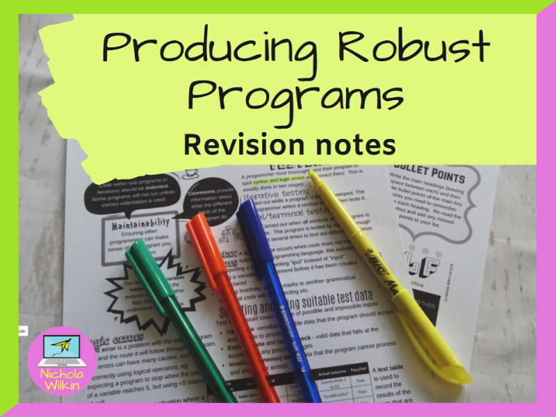 Producing Robust Programs Revision Knowledge Organiser