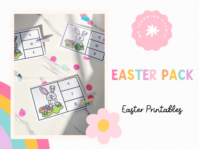 Easter Count and Peg Cards – Number Recognition