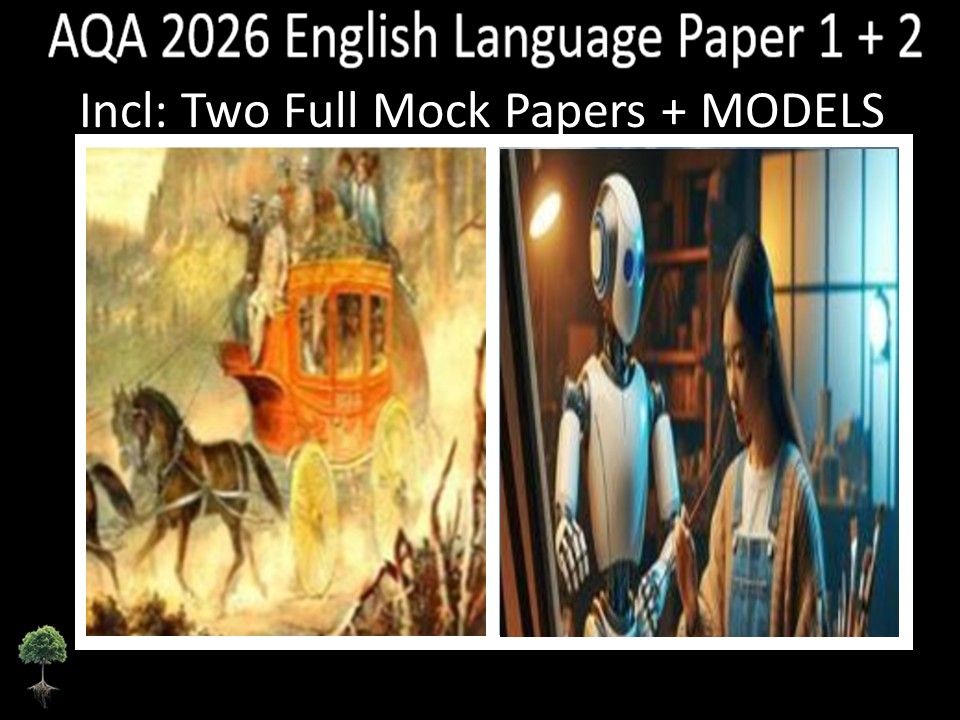 Two AQA 2026 English Language Paper 1 + 2 Mocks | MODELS
