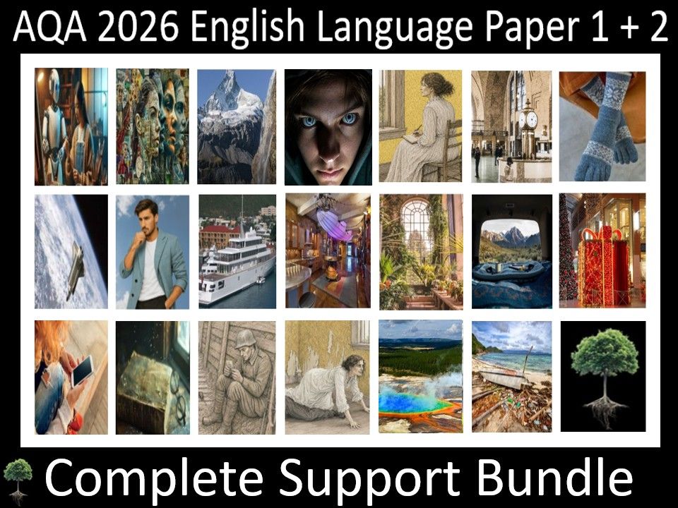 AQA 2026 GCSE English Language Paper 1 + 2 Complete Support Bundle