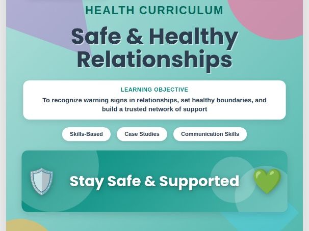Safe & Healthy Relationships| PSHe |  Boundaries & Trusted Support