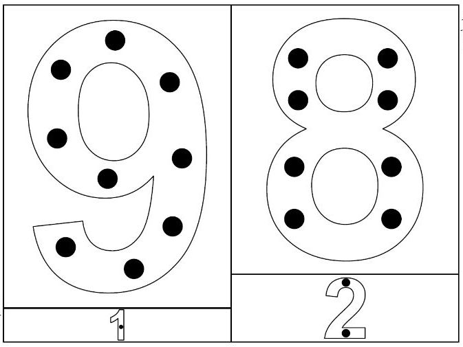 Number bonds of proportional size (1-10)