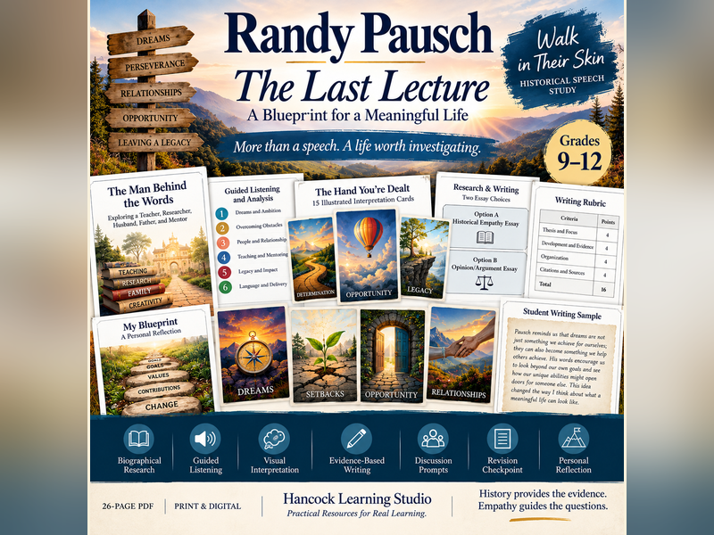 Randy Pausch: The Last Lecture | Speech Analysis & Writing | KS4–KS5