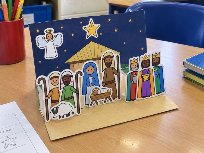 Nativity Pop-Up Scene Craft | KS1 Christmas DT and RE