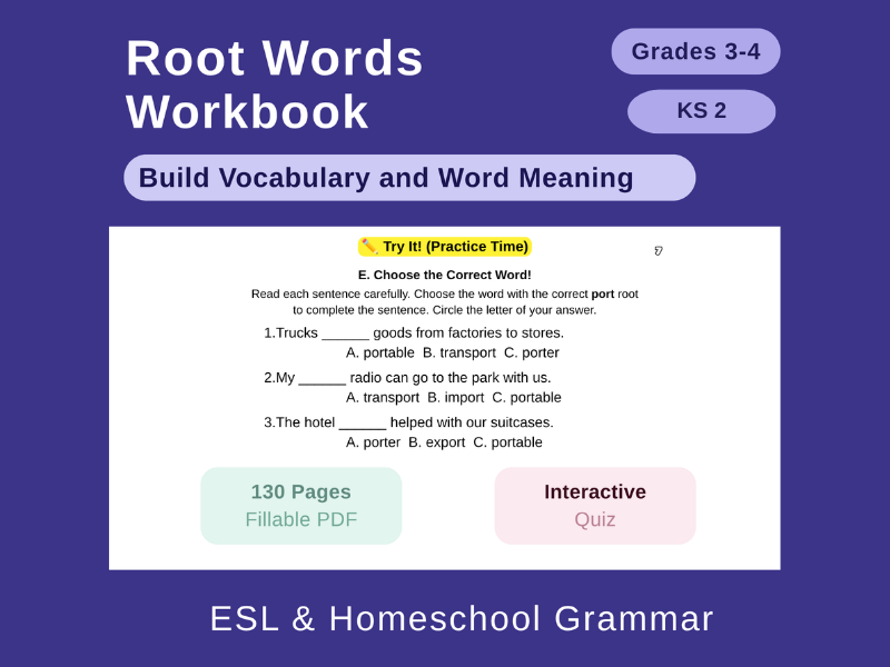 Root Words Workbook: Gr 3-4 / KS 2