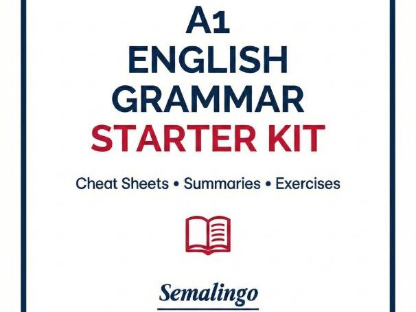 A1 English Grammar Starter Kit (Free PDF Download)