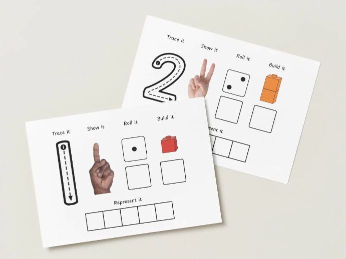 Number Formation and Representation Mats (1-5) EYFS