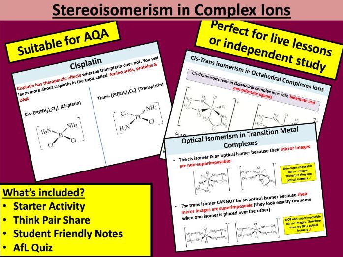 Stereoisomerism in Complex Ions (AQA)