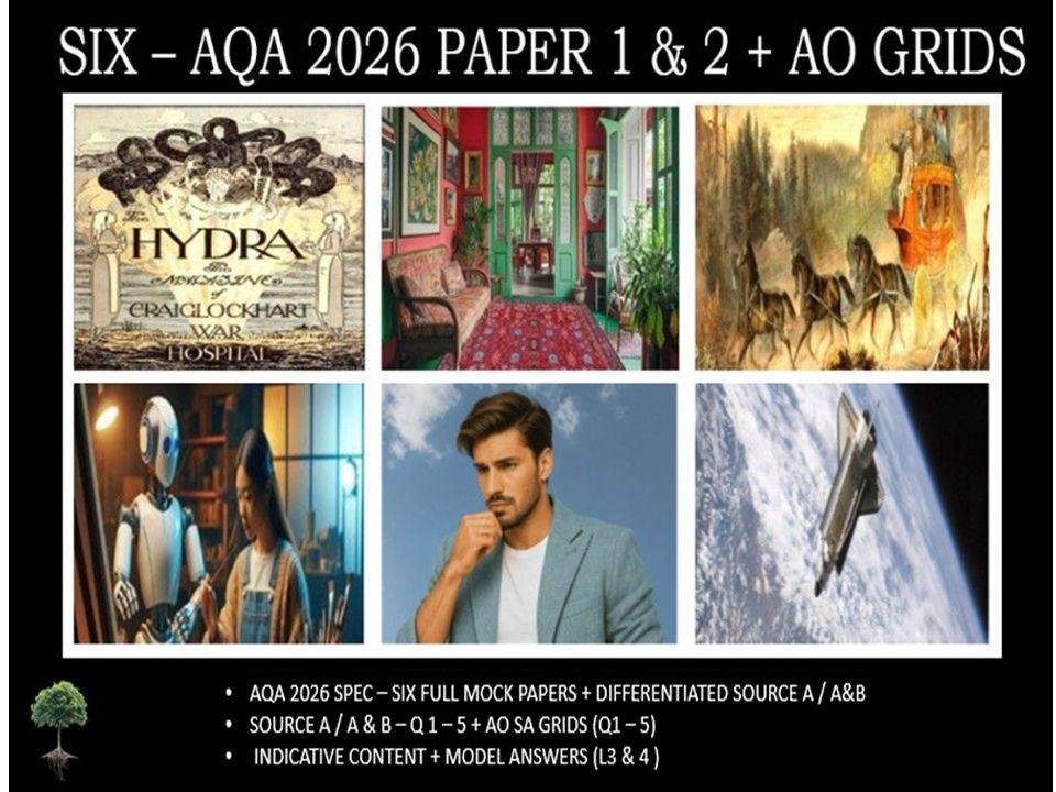 SIX - AQA PAPER 1 & 2 | 2026 FULL MOCKS | AO GRIDS