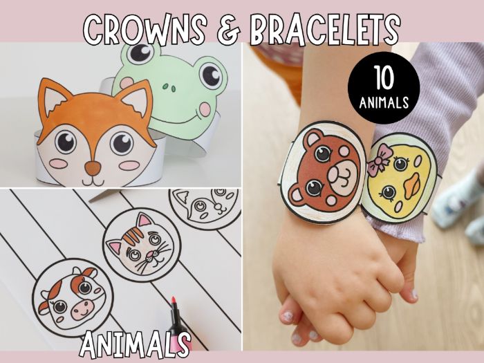 Animal Crafts for Kids – Bracelets & Crowns