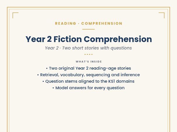 Year 2 Fiction Comprehension