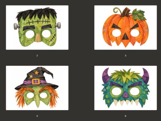 Spooky Masks x6