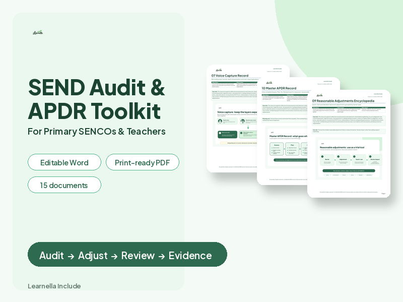 SEND Audit & APDR Toolkit for Primary SENCOs (FULL PACK)