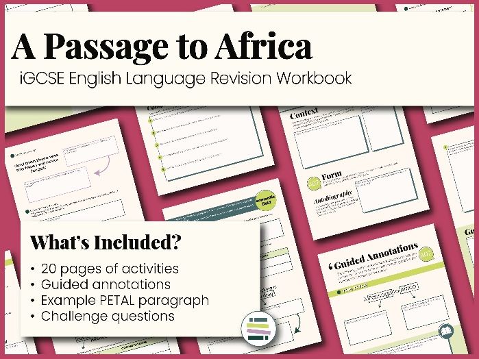 'A Passage to Africa' - iGCSE Revision Workbook
