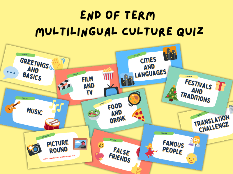 End of Term Multilingual Culture Quiz