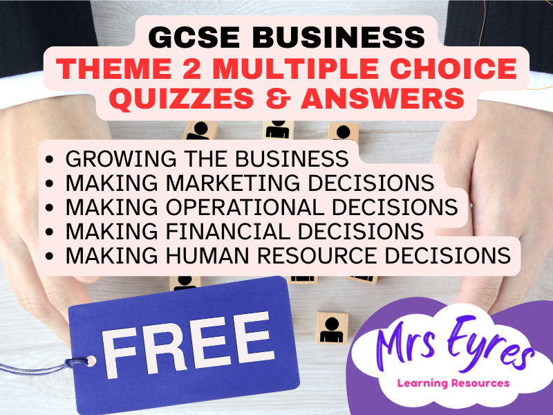 GCSE Business Theme 2 – FREE Multiple Choice Question Pack (All Topics)