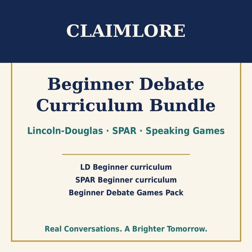 Beginner Debate Curriculum Bundle | LD, SPAR + Speaking Games for Grades 3-8