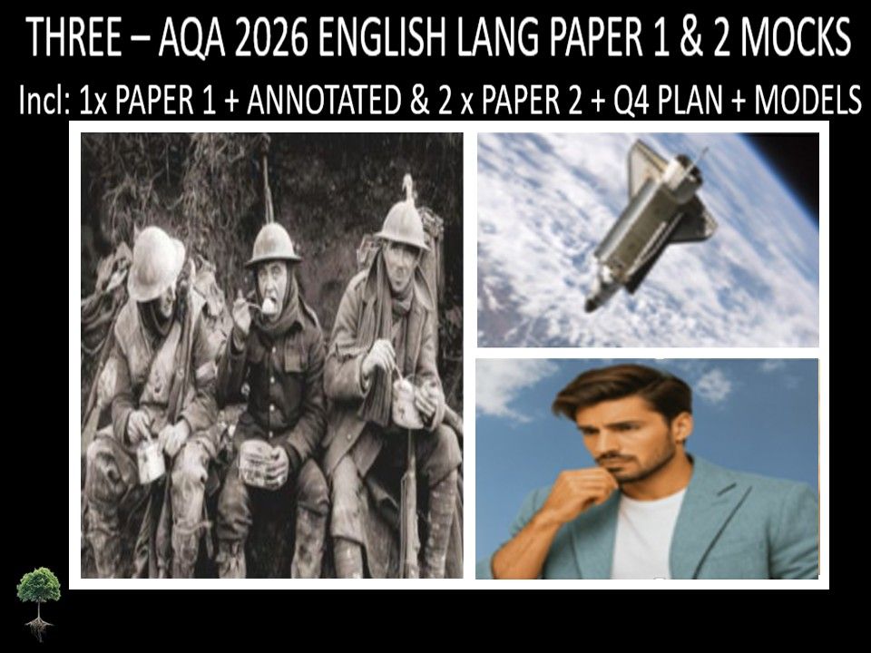 THREE - AQA PAPER 1 & 2 | 2026 FULL MOCKS | ANNOTATED | Q4 PLAN | MODELS