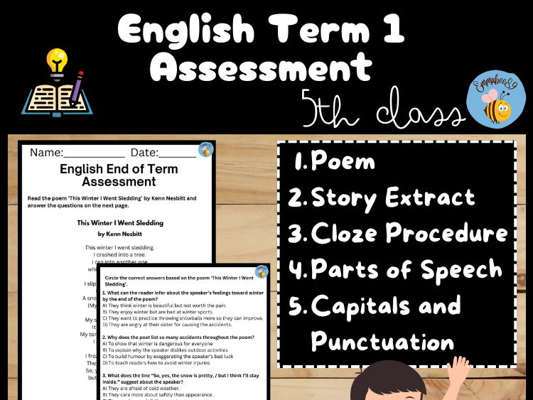 5th Class English End of Term Assessment – Ready to Print PDF