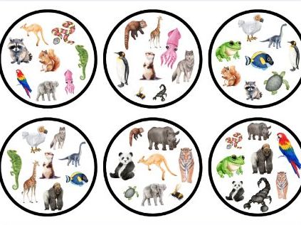 Match 'em cards - animals