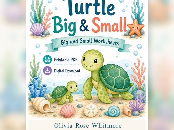 Turtle Big and Small Worksheets for Kids