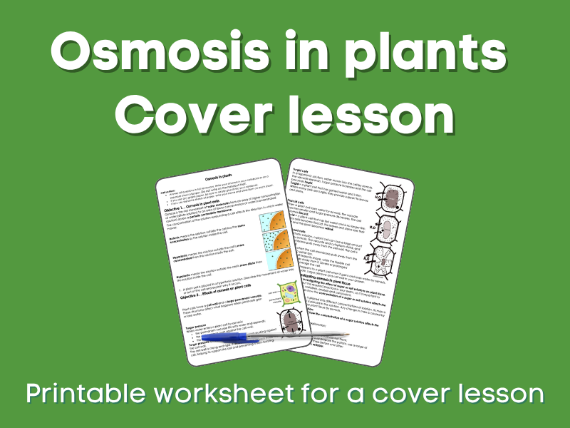 Osmosis in plants Cover lesson