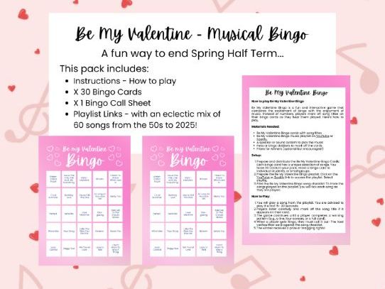 Be My Valentine - Musical Bingo