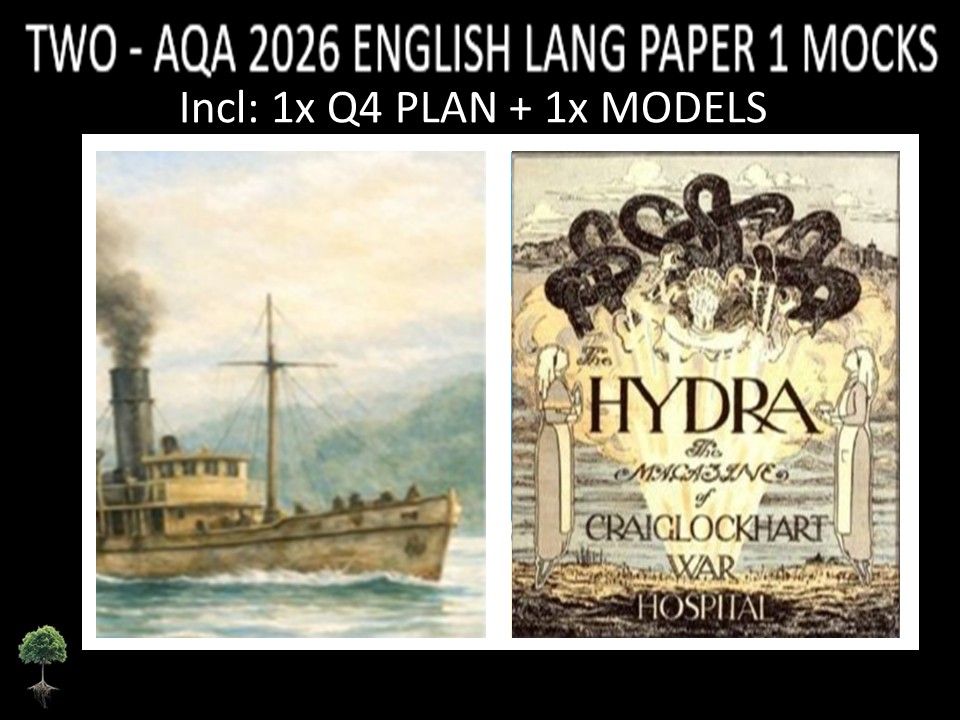 TWO - AQA PAPER 1 | 2026 FULL MOCKS | Q4 PLAN | MODELS