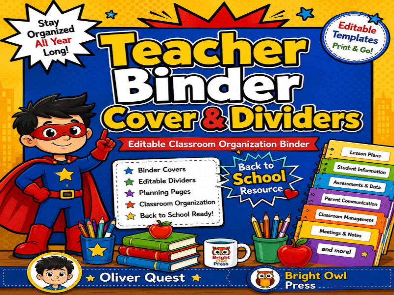 Back to SchoolTeacher Binder Cover & Dividers