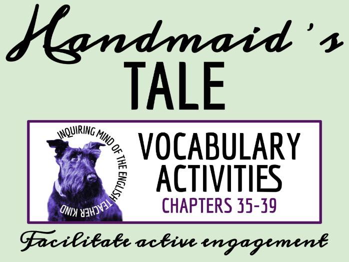 The Handmaid's Tale Chapters 35, 36, 37, 38 & 39 Vocabulary Games | Crossword Puzzle | Word Search
