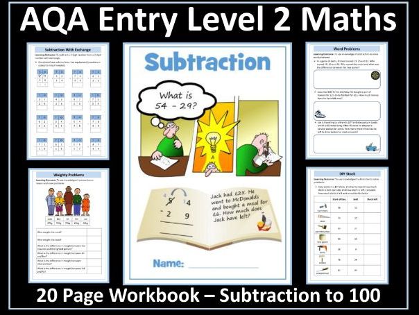 Subtraction AQA Entry Level 2 Maths