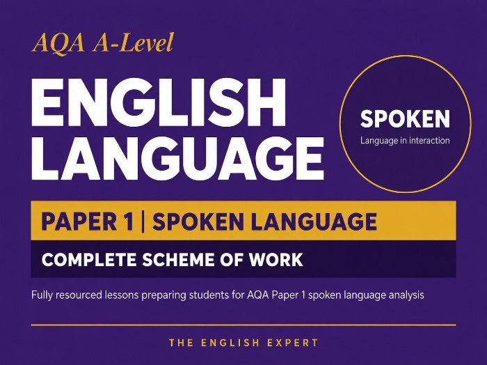 AQA A-Level English Language Paper 1 Section A | Complete Teaching Bundle
