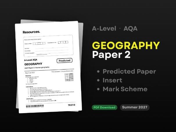 Predicted Paper 2 2027 A-Level Geography AQA