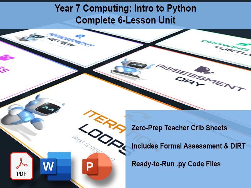 Y7 Computing: Python Unit & Assessment