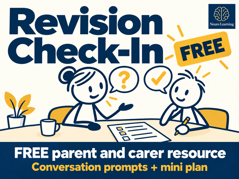 A Better Revision Check-In | FREE GCSE Parent Handout and Mini Planning Template