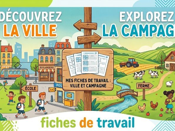 Ville et Campagne – 3 French Worksheets (MYP / IGCSE)