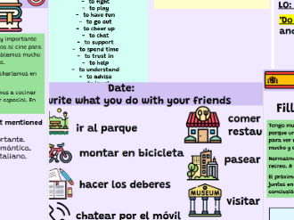 AQA GCSE Spanish Unit 1 Lesson 13 Las actividades con amigos