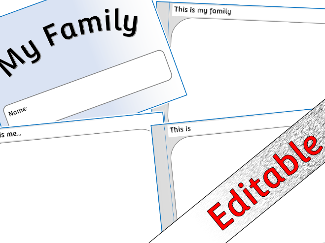 My Family (All About Me) Booklet - Editable | Teaching Resources