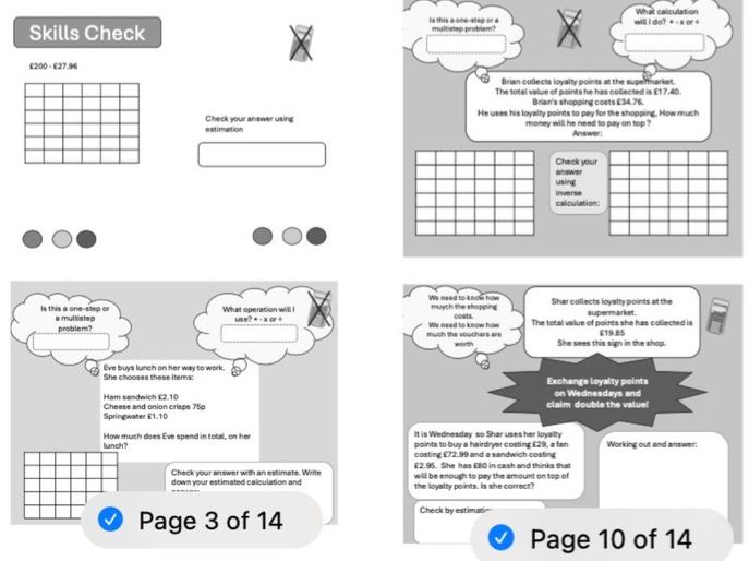 FS1  FS2  World problems using the 4 operations.  Workbook and powerpoint U1
