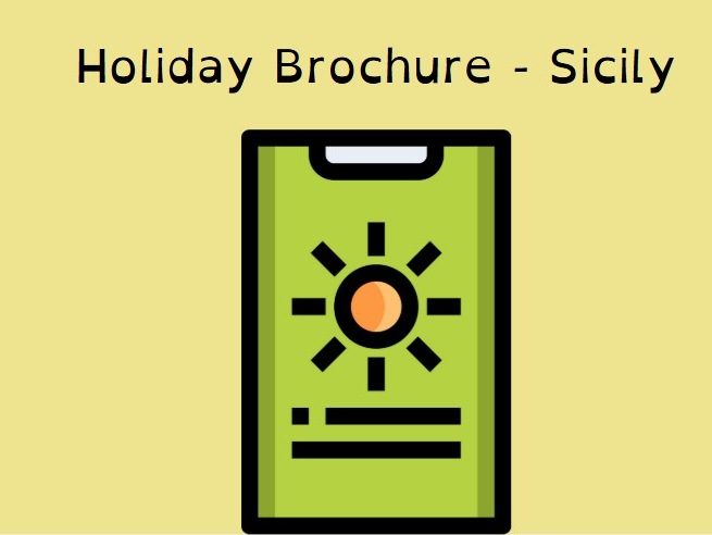 Holiday Brochure- Sicily 'The Write Stuff' Slides and thinking side documents