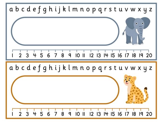 Animal Classroom Name Tags & Desk Plates