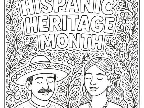 Hispanic Heritage Month Mindful Colouring Sheet