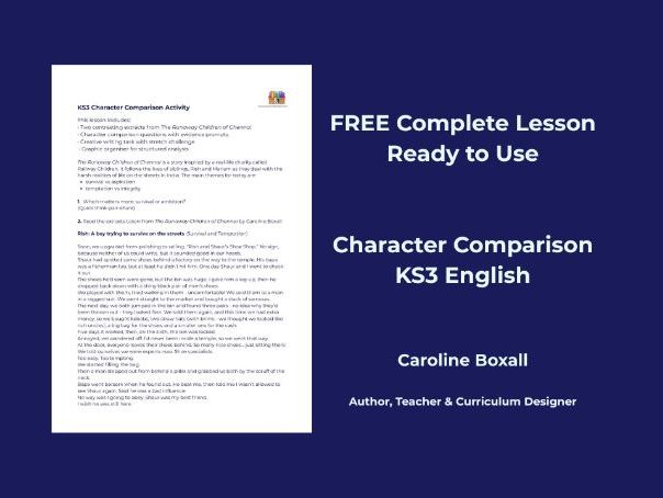 A complete KS3 English lesson — free to download